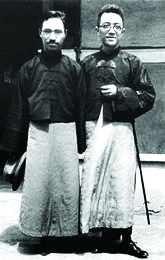 胡適(右)和胡先驌(左) 胡適(右)和胡先驌(左)