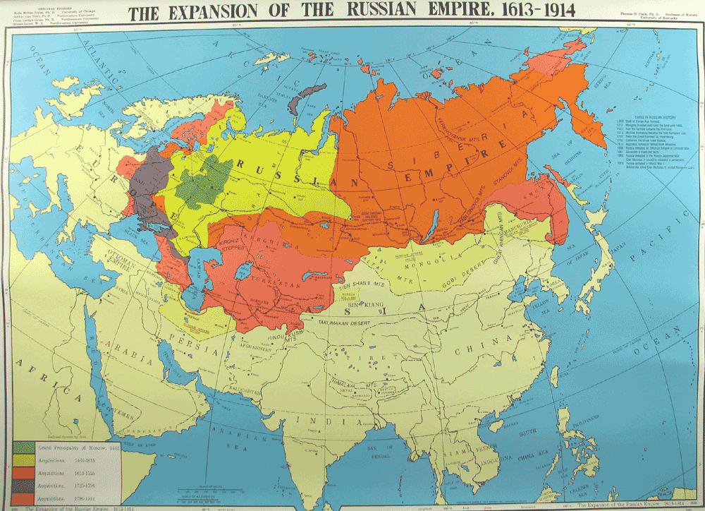 俄國擴張地圖(1613-1914) 俄國擴張地圖(1613-1914)