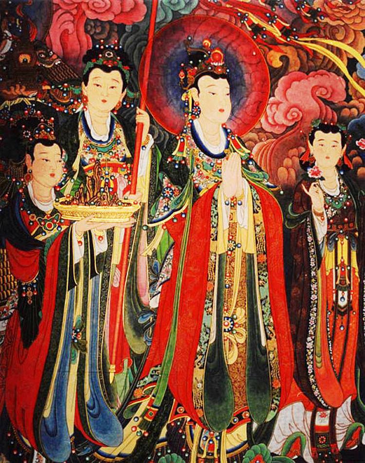 壁畫中的帝釋天 壁畫中的帝釋天