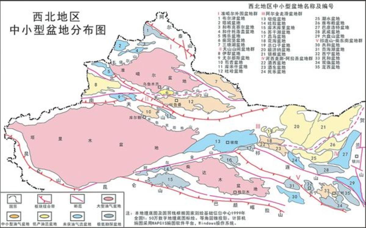 盆地分布 盆地分布