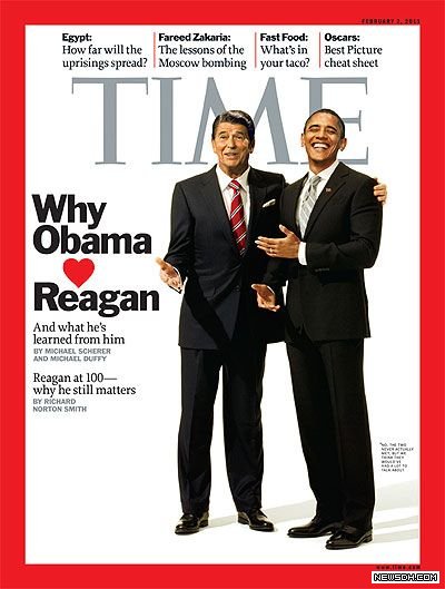 2011年1月28日封面人物:里根和歐巴馬 2011年1月28日封面人物:里根和歐巴馬