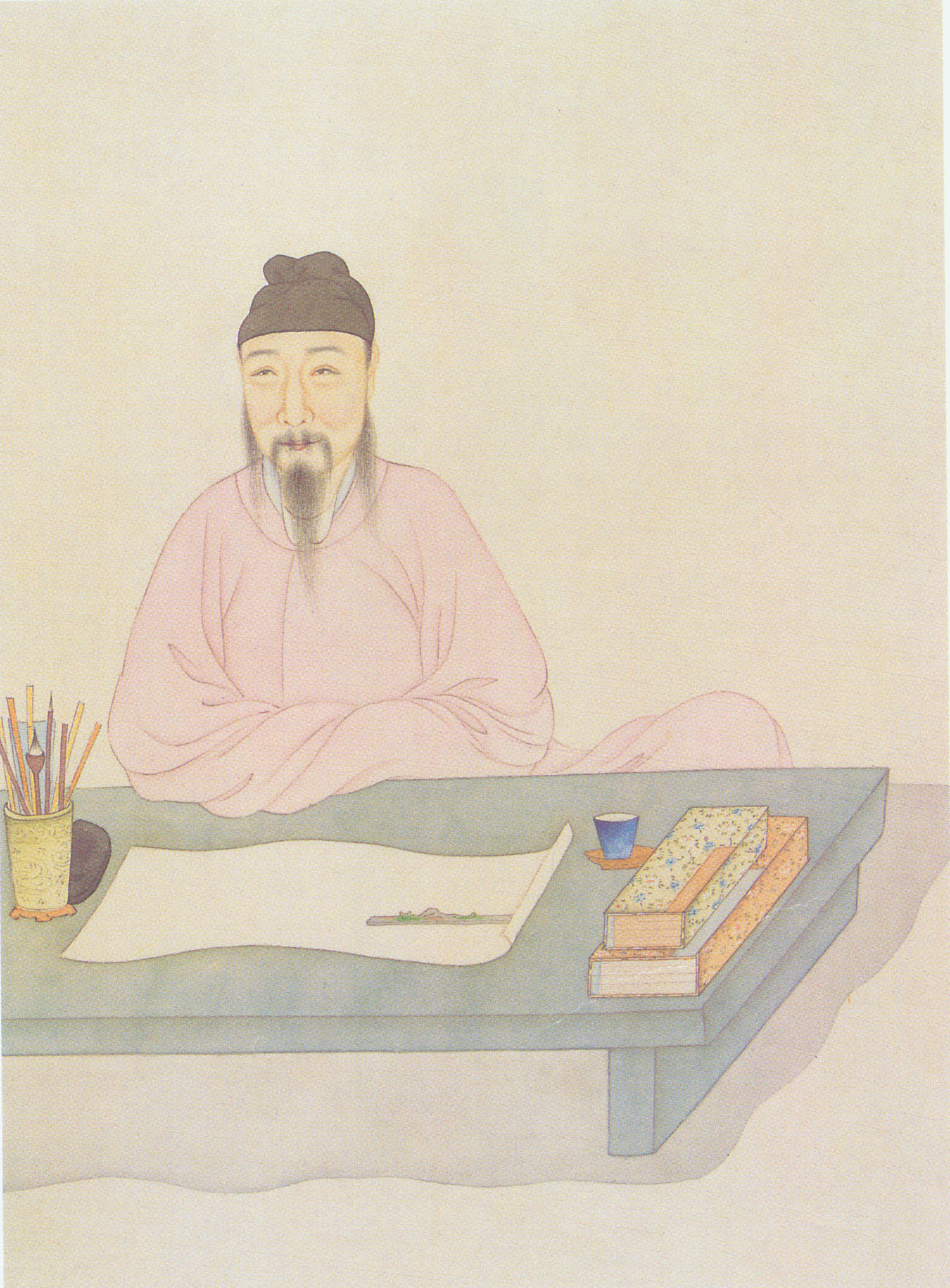 清人繪《唐寅像》 清人繪《唐寅像》