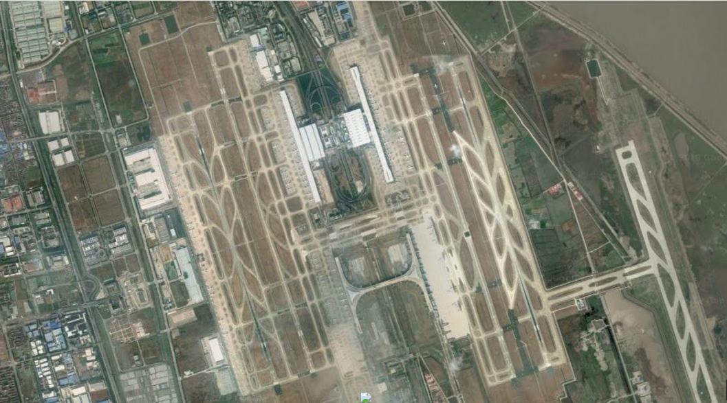 上海浦東國際機場鳥瞰圖 上海浦東國際機場鳥瞰圖