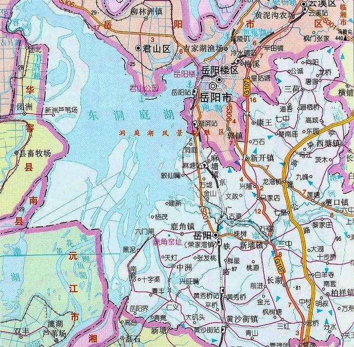 東洞庭湖位置境域 東洞庭湖位置境域