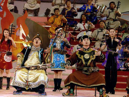 蒙古族藝人的四胡演奏 蒙古族藝人的四胡演奏