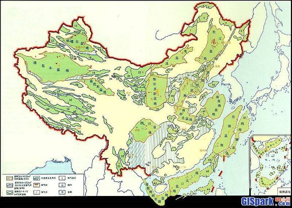中國盆地主要分布區 中國盆地主要分布區