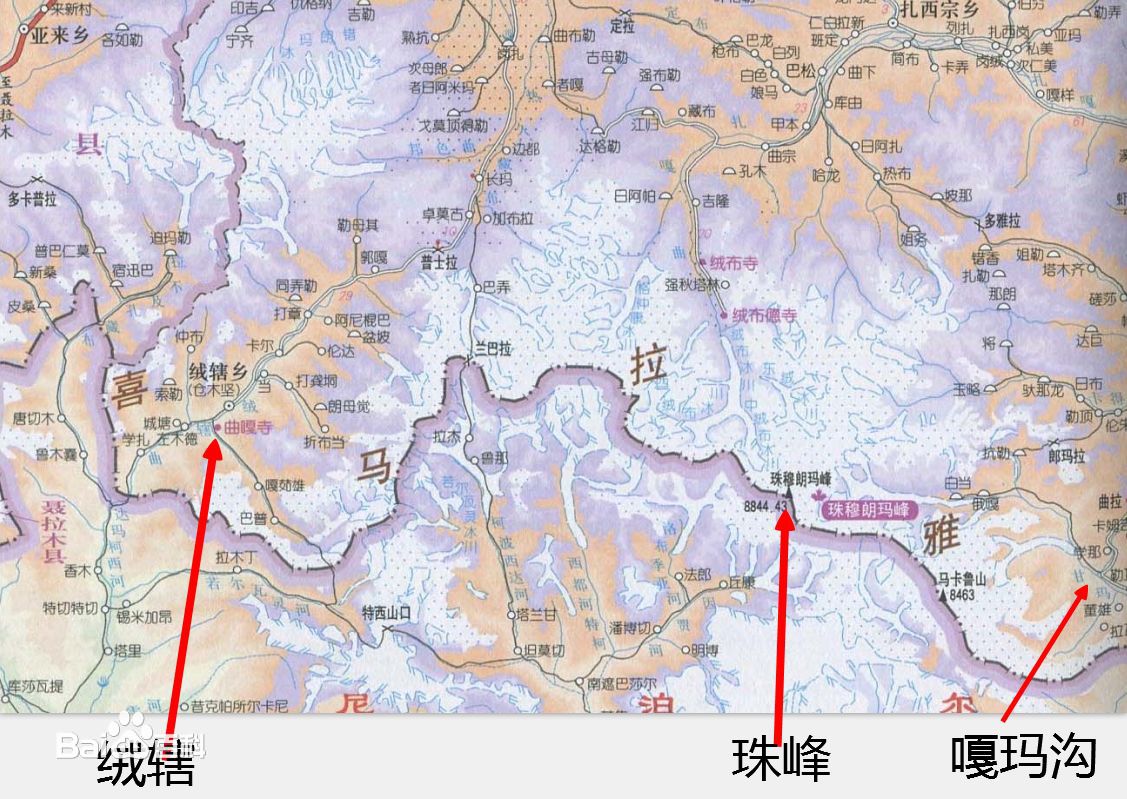 珠峰地理位置 珠峰地理位置