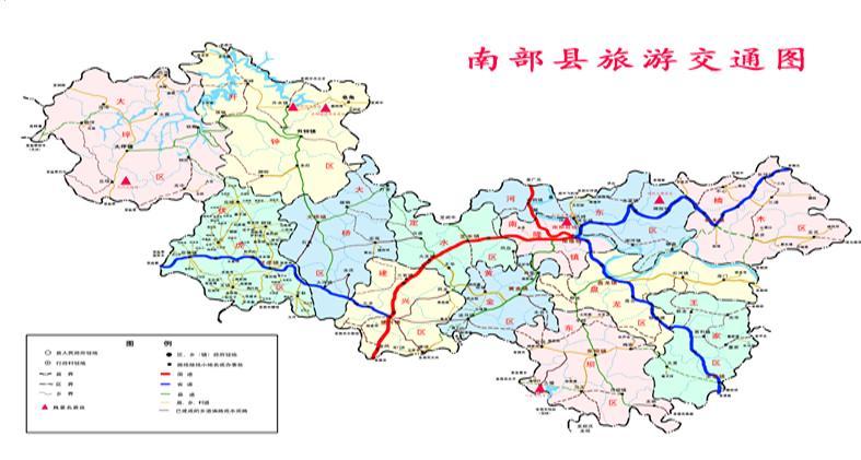 南部縣旅遊交通圖 南部縣旅遊交通圖