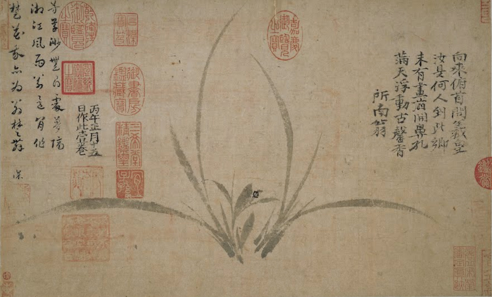 無根墨蘭圖 無根墨蘭圖