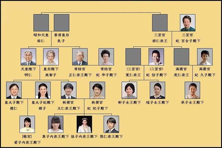 現日本皇室之構成 現日本皇室之構成