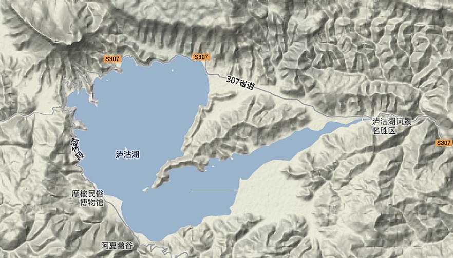 瀘沽湖地區地形地貌 瀘沽湖地區地形地貌