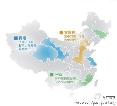 中國癌症分布圖 中國癌症分布圖