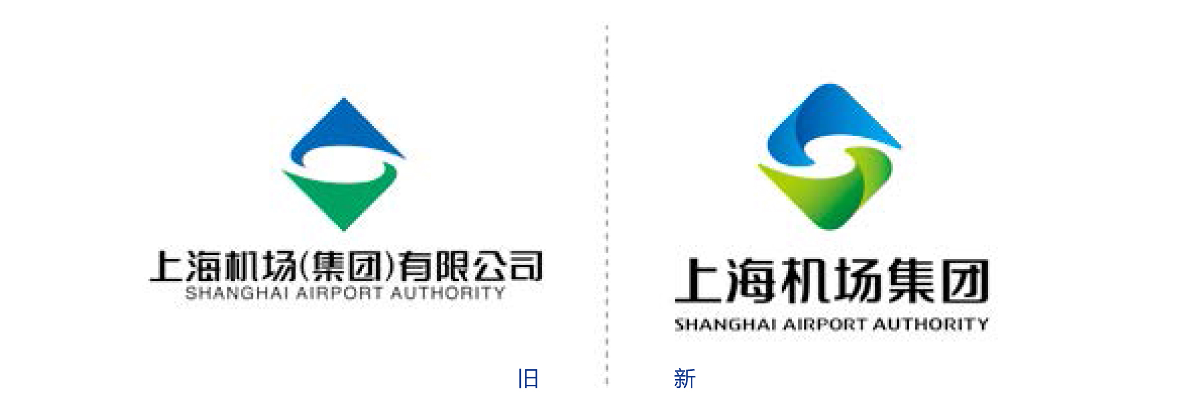 上海機場集團新舊logo對比 上海機場集團新舊logo對比