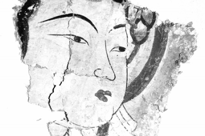 6號窟出土的人物畫像 6號窟出土的人物畫像