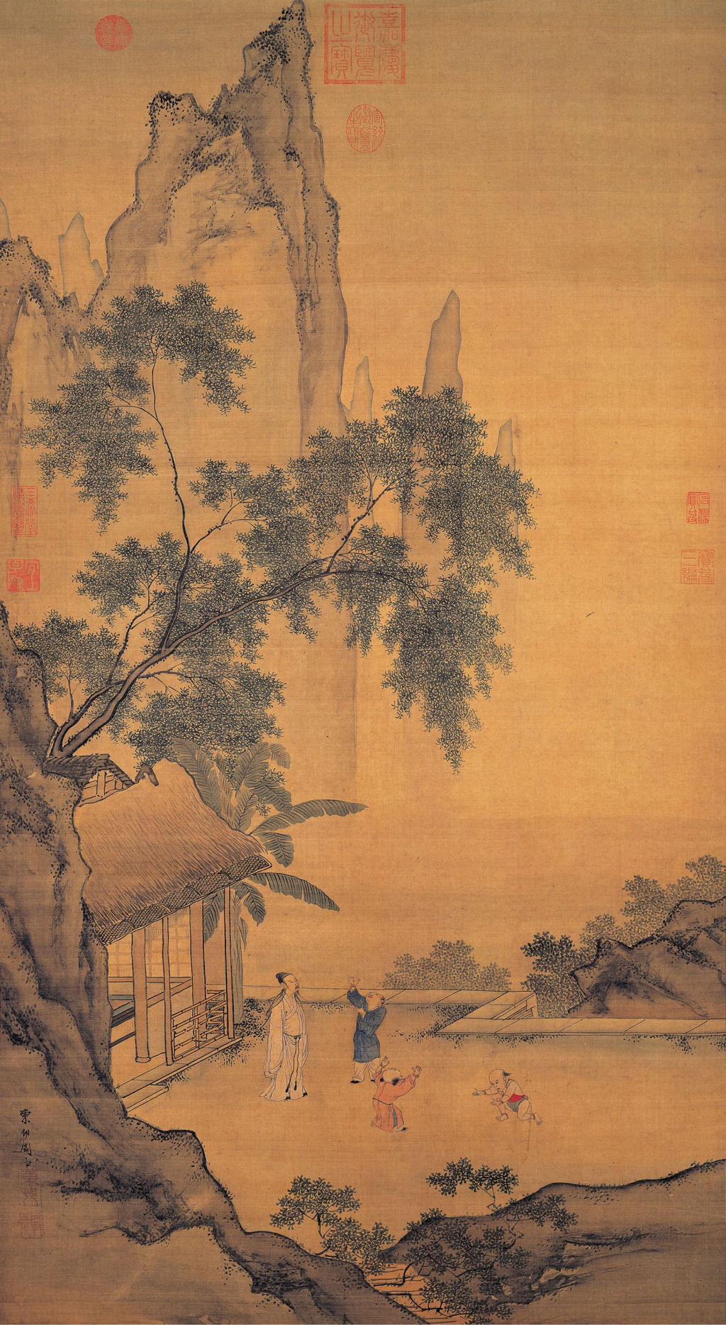 明周臣繪《楊萬里詩意圖》 明周臣繪《楊萬里詩意圖》