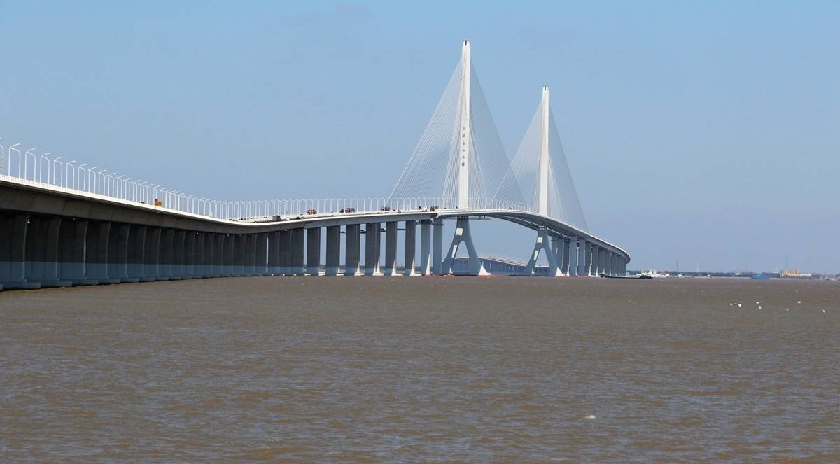 崇明島和長興島之間的北港水道 崇明島和長興島之間的北港水道