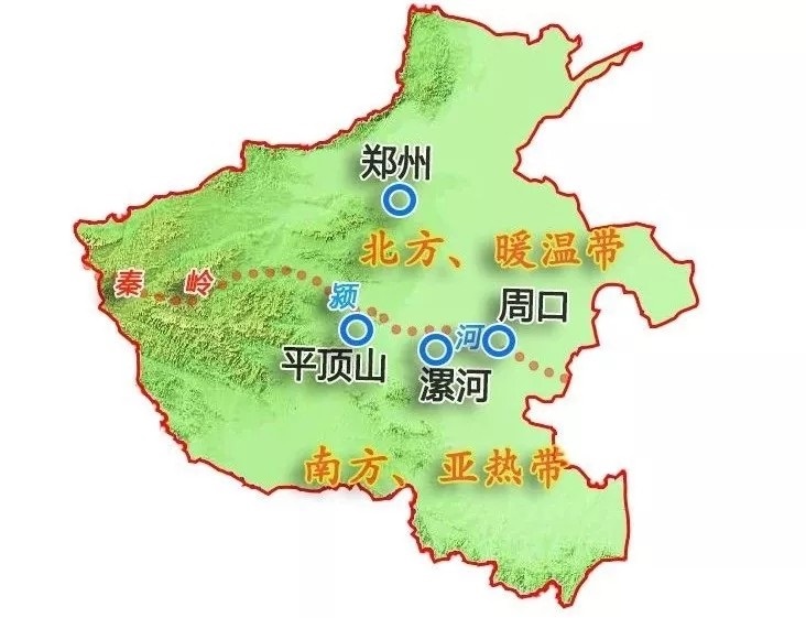 河南氣候分界圖 河南氣候分界圖
