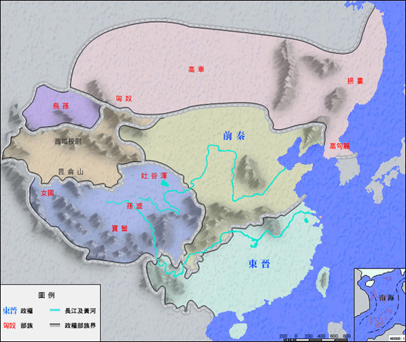 東晉地圖 東晉地圖