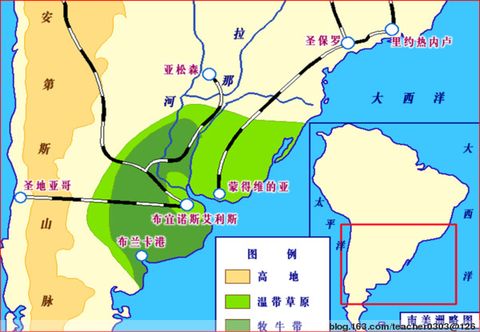 潘帕斯草原牧牛業的分布 潘帕斯草原牧牛業的分布