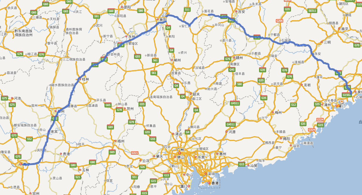 泉州-南寧高速公路(泉南高速公路) 泉州-南寧高速公路(泉南高速公路)