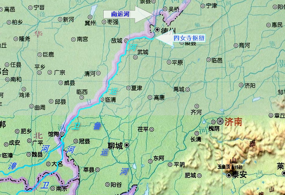 衛運河與衛河示意圖 衛運河與衛河示意圖