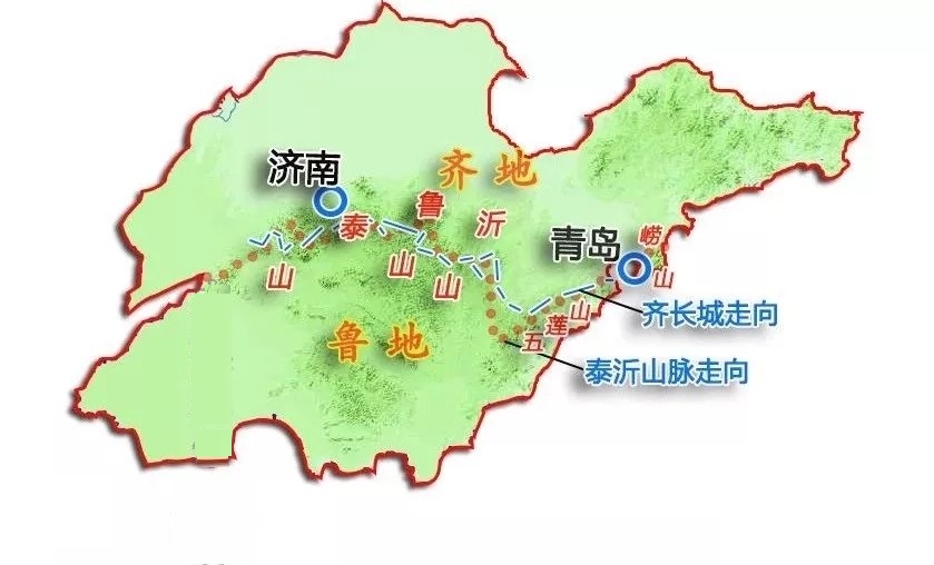 山東齊魯文化分界圖 山東齊魯文化分界圖