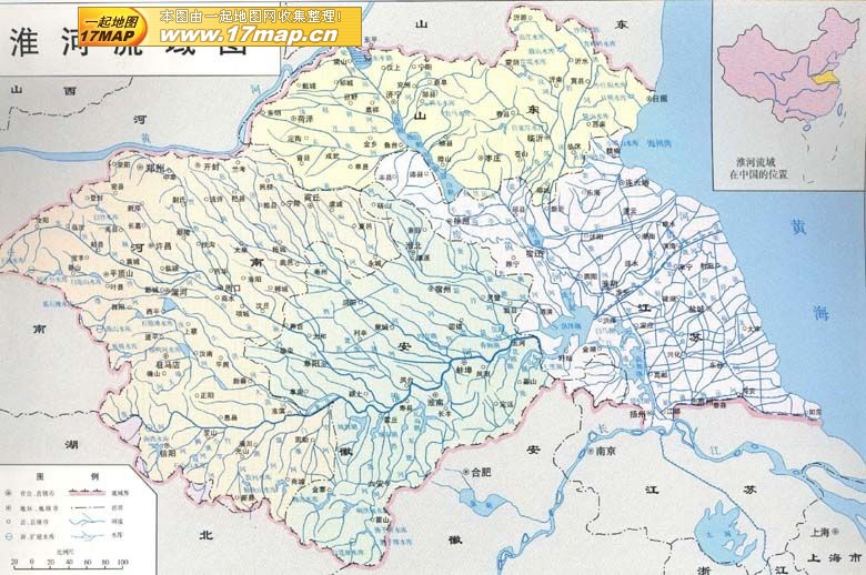 淮河流域圖 淮河流域圖