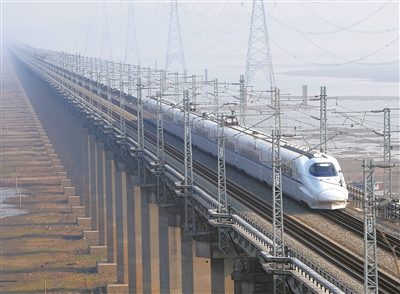 衢九鐵路運行和諧號crh2型電力動車組