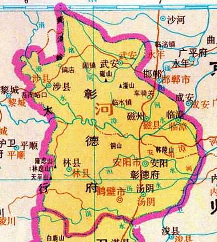 明代彰德府地圖 明代彰德府地圖