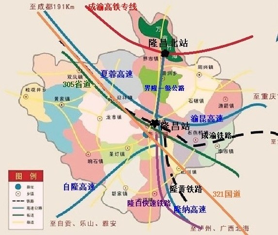 隆昌交通圖 隆昌交通圖