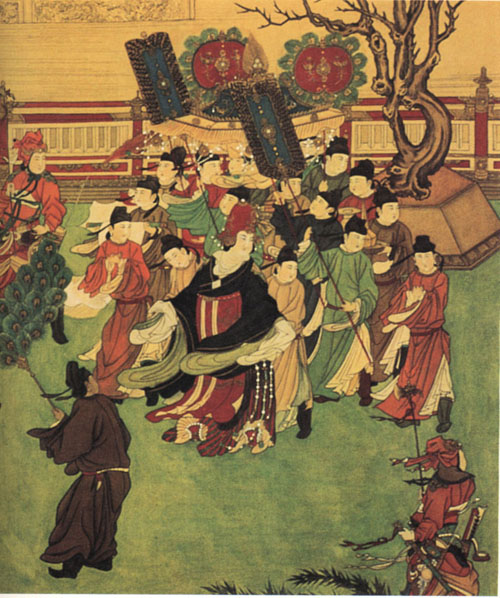 《武后從行圖》(局部) 《武后從行圖》(局部)