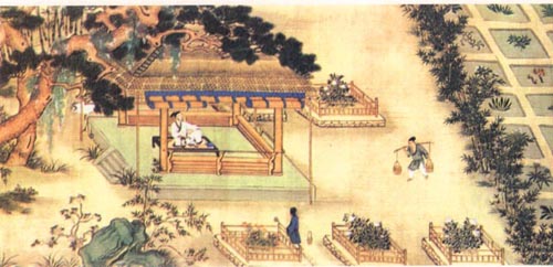 明代仇英繪《獨樂園圖》 明代仇英繪《獨樂園圖》