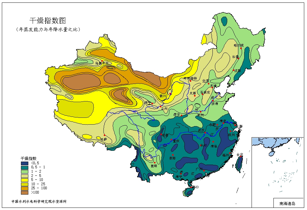 乾燥指數圖 乾燥指數圖