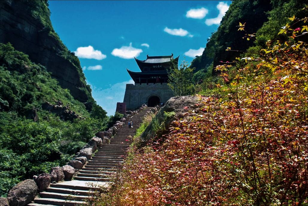 劍門關關隘一角