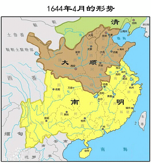 1644年全國形勢 1644年全國形勢