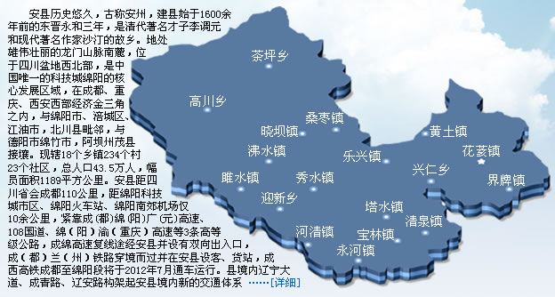 安州區行政區劃示意圖 安州區行政區劃示意圖