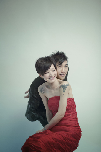 盧巧音與丈夫蘇浩才結婚照
