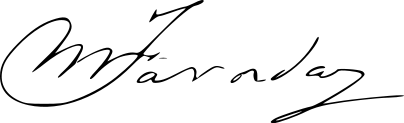 法拉第簽名。 法拉第簽名。