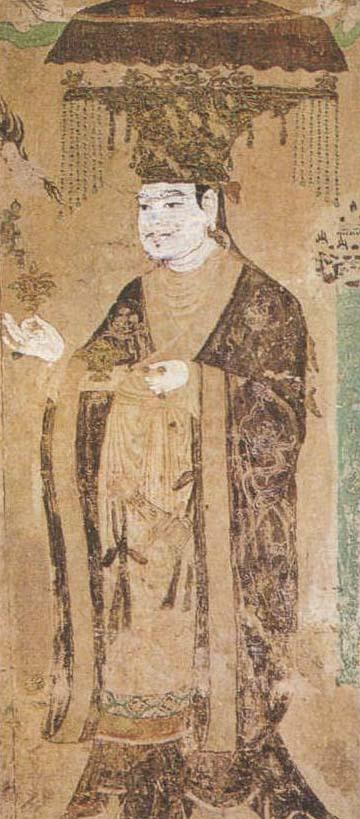 面目祥和的于闐國王李聖天供養像