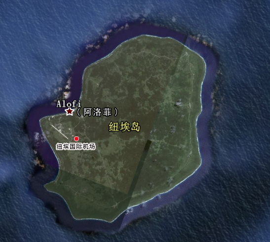 紐埃島衛星圖 紐埃島衛星圖