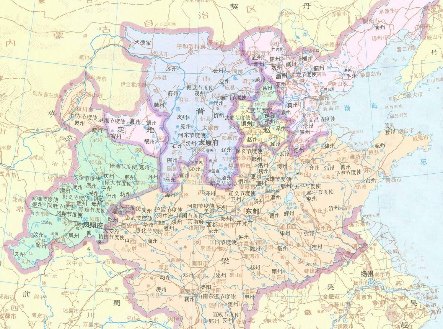 後梁周邊形勢 後梁周邊形勢
