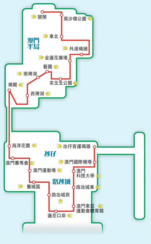澳門輕軌路線圖 澳門輕軌路線圖