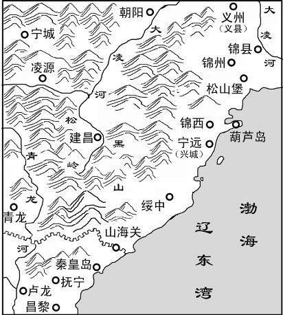 明末遼西走廊形勢 明末遼西走廊形勢