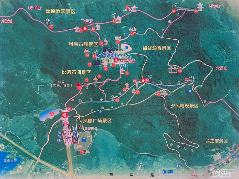 鳳凰山森林公園導遊圖 鳳凰山森林公園導遊圖