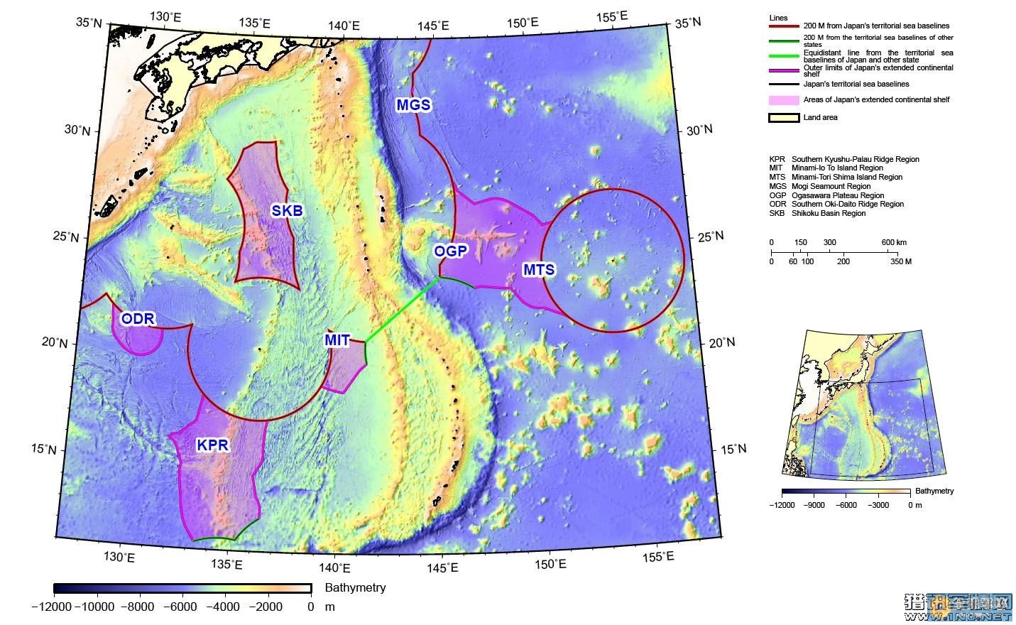 日本大陸架延伸地區 日本大陸架延伸地區