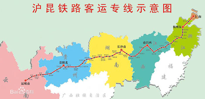 滬昆高速鐵路線路走向 滬昆高速鐵路線路走向