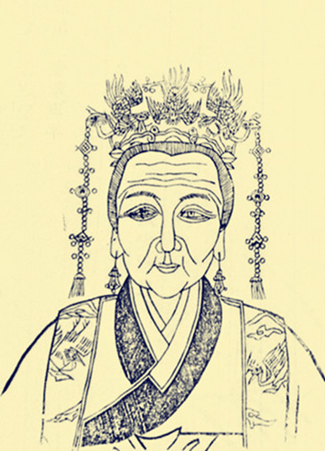 《繡川陳氏宗譜》所載陳亮原配何氏遺像 《繡川陳氏宗譜》所載陳亮原配何氏遺像