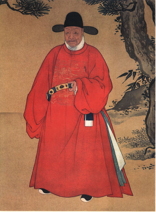 沈度像(局部) 沈度像(局部)
