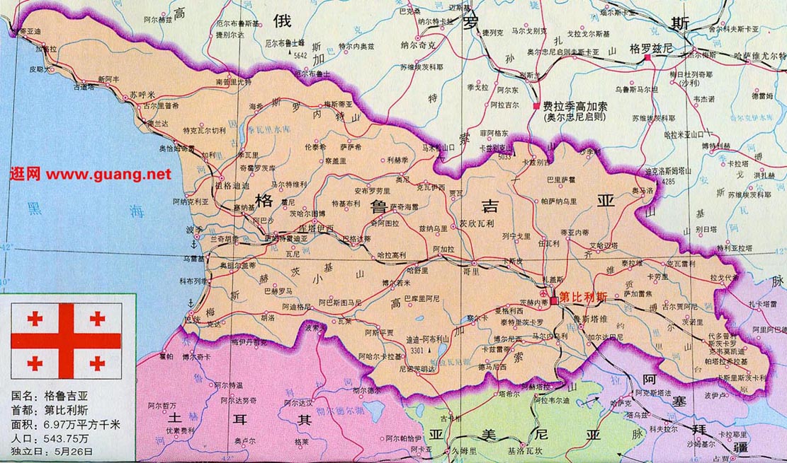喬治亞地圖 喬治亞地圖