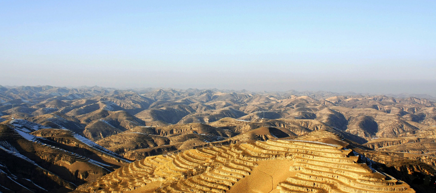 黃土高原遠眺圖 黃土高原遠眺圖